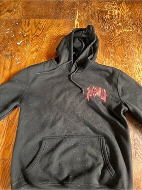 Genuine Merchandise Black Hoodie with Red Graphic